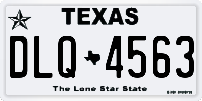TX license plate DLQ4563