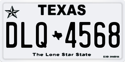 TX license plate DLQ4568