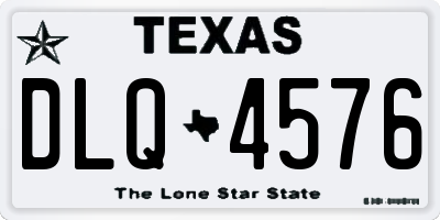 TX license plate DLQ4576