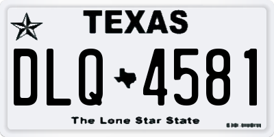 TX license plate DLQ4581