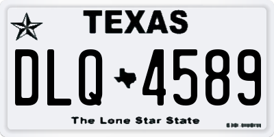 TX license plate DLQ4589