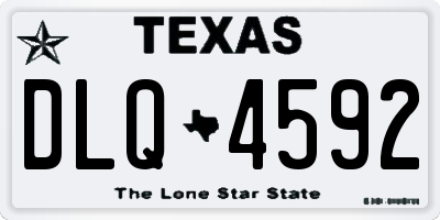 TX license plate DLQ4592