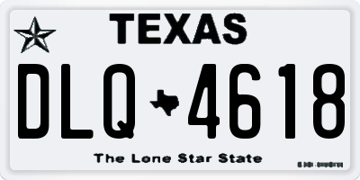 TX license plate DLQ4618