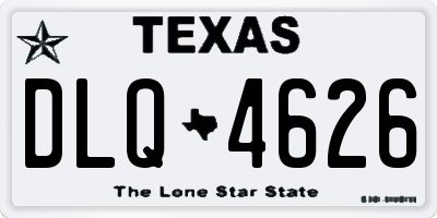 TX license plate DLQ4626