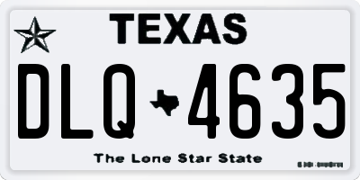 TX license plate DLQ4635