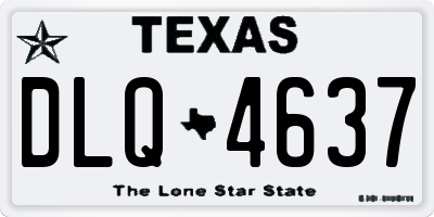 TX license plate DLQ4637