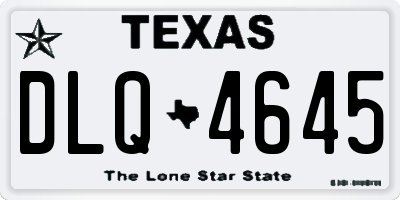 TX license plate DLQ4645