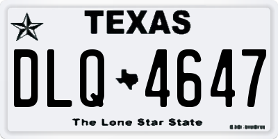TX license plate DLQ4647
