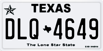 TX license plate DLQ4649