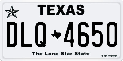TX license plate DLQ4650