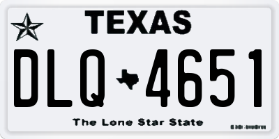 TX license plate DLQ4651