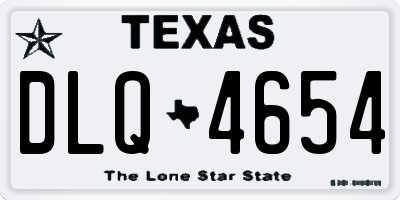 TX license plate DLQ4654