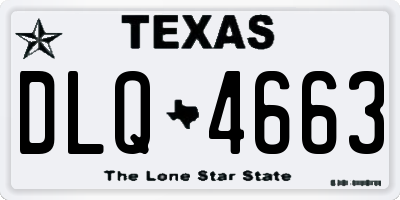 TX license plate DLQ4663