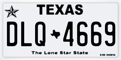 TX license plate DLQ4669