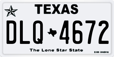 TX license plate DLQ4672
