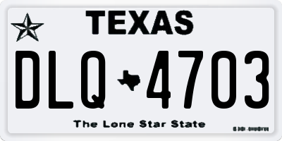 TX license plate DLQ4703