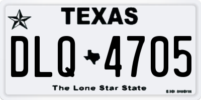 TX license plate DLQ4705