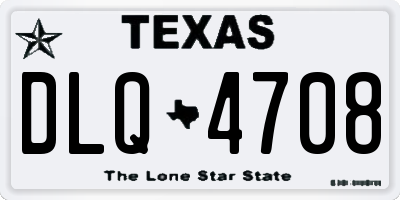 TX license plate DLQ4708