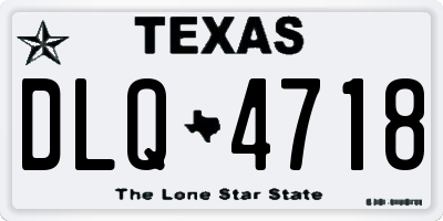 TX license plate DLQ4718