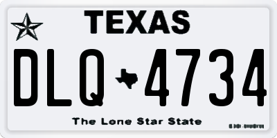 TX license plate DLQ4734