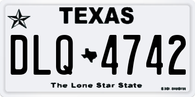 TX license plate DLQ4742