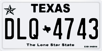 TX license plate DLQ4743