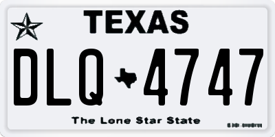 TX license plate DLQ4747