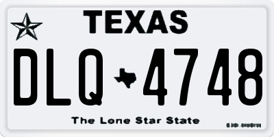 TX license plate DLQ4748
