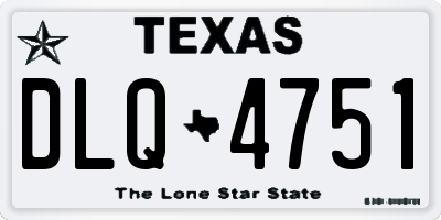 TX license plate DLQ4751