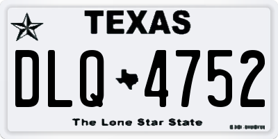 TX license plate DLQ4752