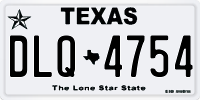 TX license plate DLQ4754