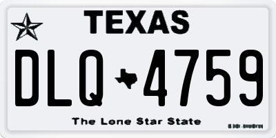 TX license plate DLQ4759