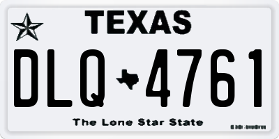 TX license plate DLQ4761