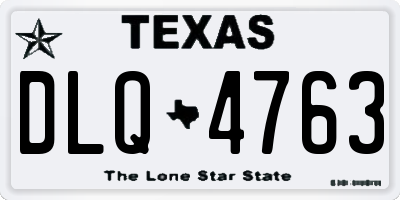 TX license plate DLQ4763