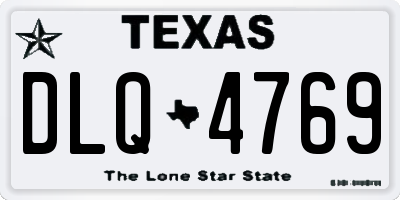 TX license plate DLQ4769