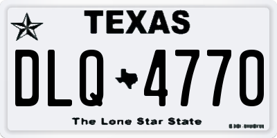 TX license plate DLQ4770