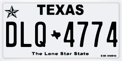 TX license plate DLQ4774
