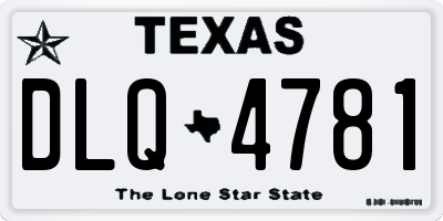 TX license plate DLQ4781