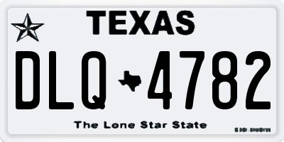 TX license plate DLQ4782