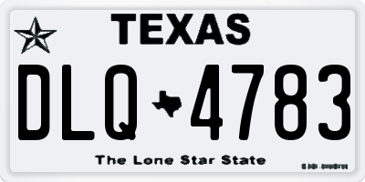 TX license plate DLQ4783