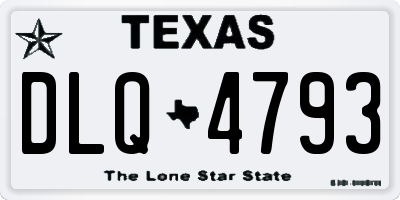 TX license plate DLQ4793