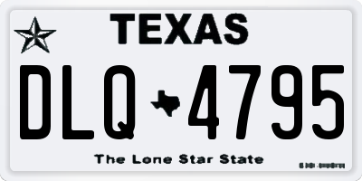 TX license plate DLQ4795