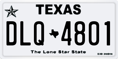 TX license plate DLQ4801