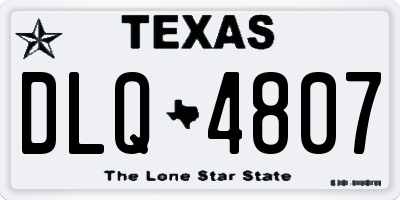 TX license plate DLQ4807