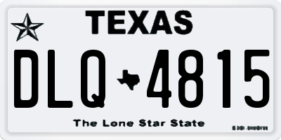 TX license plate DLQ4815