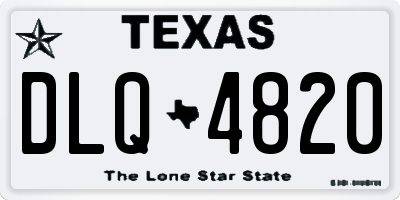 TX license plate DLQ4820