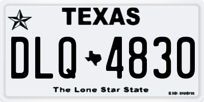 TX license plate DLQ4830