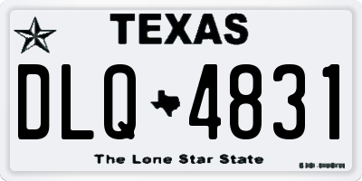 TX license plate DLQ4831