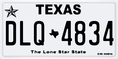 TX license plate DLQ4834