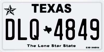 TX license plate DLQ4849